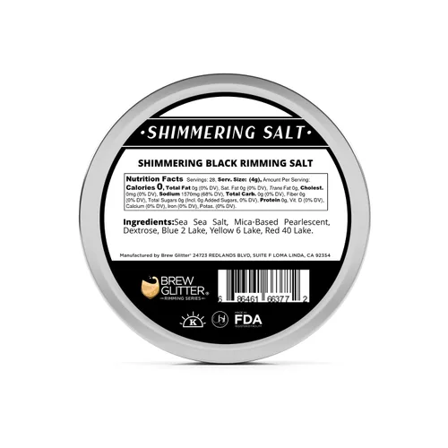 Miniatura 8 de Brew Glitter - Sal negra brillante (4 onzas, 1 lata de barra) para cóctel comestible con purpurina mezclada para bebidas y bebidas