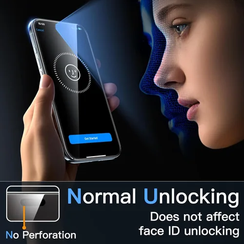 Miniatura 8 de JETech Protector de pantalla para iPhone Air, película de vidrio templado con herramienta de fácil instalación, dureza 9H, compatible con fundas