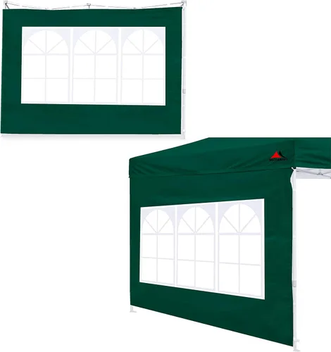 Miniatura 21 de Scocanopy Pared lateral con ventana para estructura de toldo de 10 x 10 pies, 2 paquetes solo de pared solar, beige Turquesa
