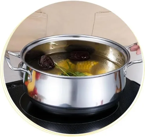 Miniatura 4 de Juego de utensilios de cocina de acero inoxidable, juego de olla de leche, cocina de inducción, cacerola de cocina para el hogar, sartén de fondo