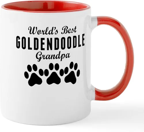Miniatura 9 de CafePress World's Best Goldendoodle Grandpa Mugs Taza de café de cerámica de 11 oz (11.0 fl oz)