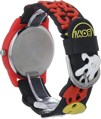 Miniatura 5 de Disney Mickey Mouse Kids - Reloj analógico de cuarzo con correa 3D para niños, Negro, Reloj de cuarzo
