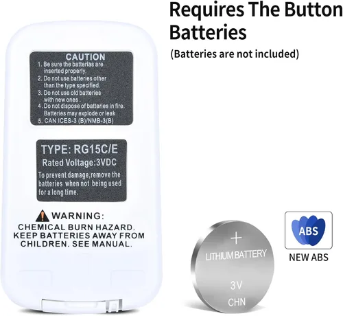 Miniatura 7 de RG15C1/E - Mando a distancia de repuesto compatible con aire acondicionado de ventana Toshiba RG15C/E RG15CE