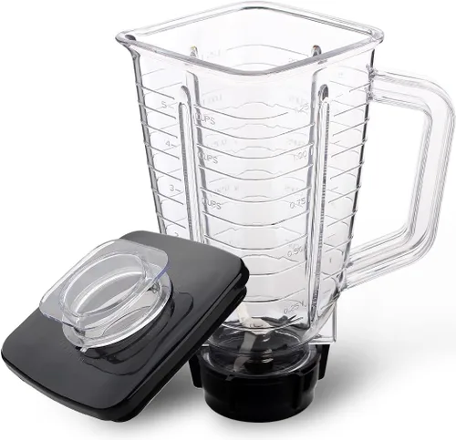 Miniatura 2 de Piezas de repuesto Tarro de plástico cuadrado de 5 tazas con tapa, compatible con licuadoras Oster
