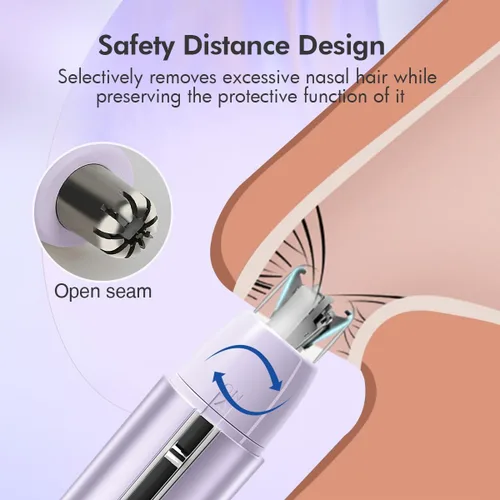 Miniatura 7 de TOUCHBeauty Recortadora eléctrica de pelo de nariz – Recortadora de pelo de nariz con punta redonda, sin dolor, sin tirones, con cuchillas