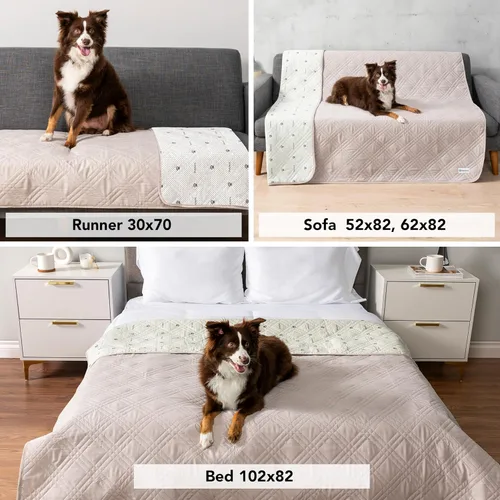 Miniatura 4 de PetAmi Funda de cama impermeable para perro, protector reversible de muebles para gatos y perros, manta lavable para asiento de sofá, 102 x 82 Beige