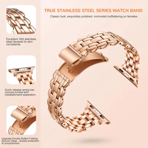 Miniatura 2 de Correas de reloj compatibles con Apple Watch Band de 1.496 in, 1.575 in, 1.614 in, 1.654 in, 1.732 in, 1.772 in, Iwatch SE Series 8/7/6/5/4/3/2/1