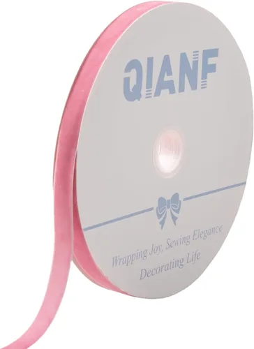 Miniatura 20 de QIANF Cinta de terciopelo, carrete de 1 1/2 pulgadas por 25 yardas (rojo)