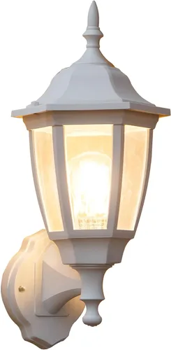 FUDESY Farol de Pared para Exteriores, Aplique de Pared Impermeable para Exterior, Lámpara de Porche Delantero Blanca de Montaje en Pared para Negro