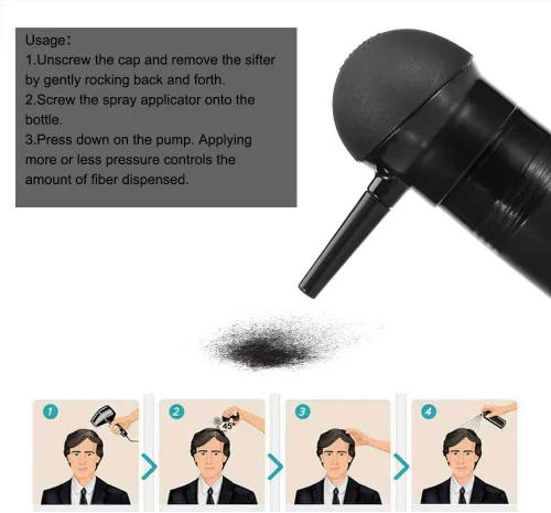 Miniatura 5 de Yosoo Health Gear Aplicador de fibra capilar, bomba aplicadora de fibra capilar, aplicación de spray profesional Atomizador para fibras