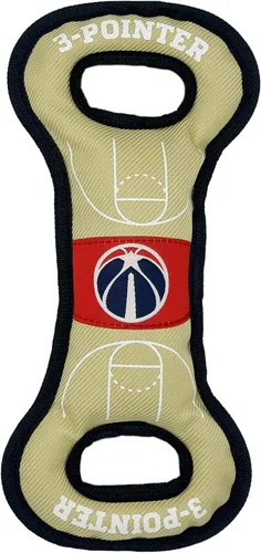Miniatura 10 de Pets First NBA Atlanta Hawks Field Toy - Juguete de nailon resistente para mascotas con costuras de doble ribete y chirriador interior, talla única
