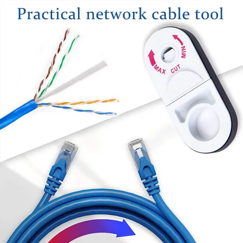 Miniatura 5 de Herramienta Universal de Pelado de Cables de Red para Cat5e, Cat 6, Cat 6a, Cat7, Cat 8 - Peladora Profesional de Cables Coaxiales y Cortadores
