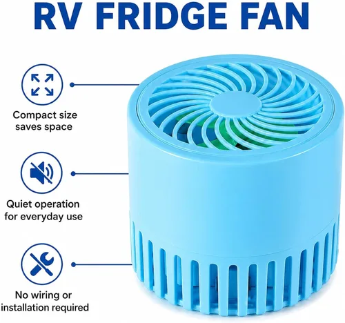 Miniatura 3 de Ventilador de refrigerador para RV, bajo ruido, motor de 3000 RPM para circulación eficiente del aire frío interno del refrigerador de RV, mayor