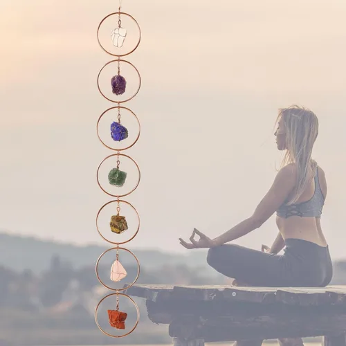 Miniatura 8 de Anjiucc Árbol de la vida de cristal curativo de 7 chakras para colgar en la pared, decoración de interiores, decoración de ventanas, meditación