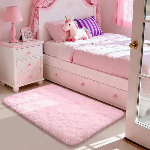 Miniatura 176 de Merelax Alfombra Moderna Suave y Esponjosa Shaggy para Dormitorio Sala de Estar Decoración de Sillas Pequeñas Alfombras Tapetes para Pies Piso, Verde