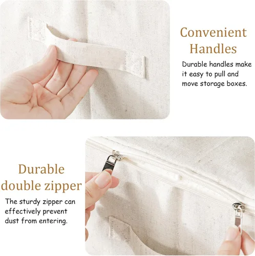 Miniatura 6 de Caja de almacenamiento debajo de la cama con tapa, organizadores de ropa plegables, cestas de organización para el hogar para ropa, zapatos, mantas
