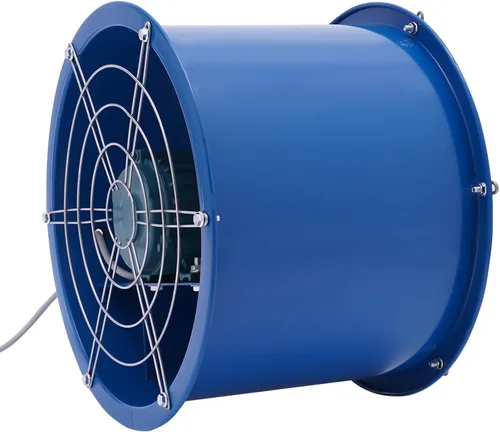 Miniatura 3 de Ventilador de tubo cilíndrico de 10 pulgadas y 110 V, ventiladores de escape axiales portátiles de tubo de 180 W, ventilador de tubo axial