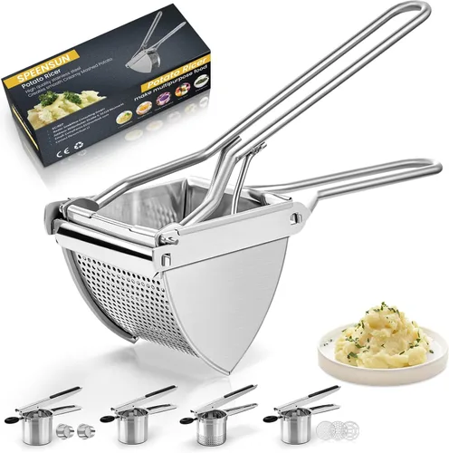 Miniatura 10 de SPEENSUN Potato Ricer, Heavy Duty Stainless Steel Potato Masher for Fluffy Mashed potatoes & Baby Food Dishwasher Safe, Easy Clean Ricer for