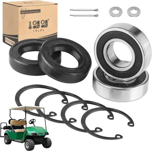 10L0L Kit de rodamiento y sello de eje trasero para carrito de golf EZGO TXT RXV Medalist Marathon Electric Carts 1978 UP, OEM # 611931 70181-G01