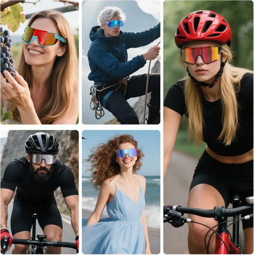 Miniatura 4 de Gafas de Sol Polarizadas para Ciclismo para Hombres y Mujeres con Protección UV con Clip para Miopía para Béisbol, Ciclismo, Carrera, MTB