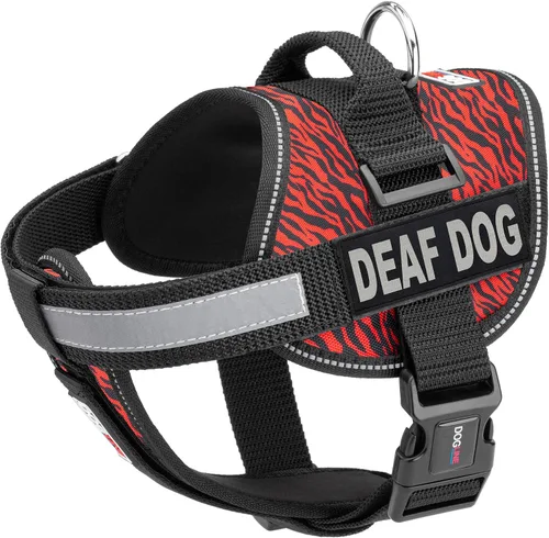 Miniatura 24 de Dogline Unimax - Arnés para perro con parches para perros sordos reflectantes sin tirones, correas ajustables, neopreno transpirable para médicos
