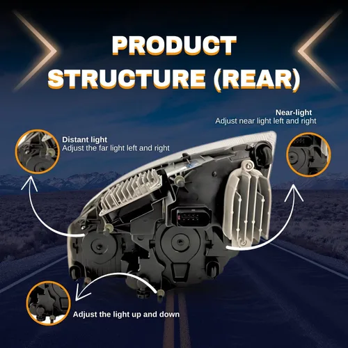 Miniatura 5 de Torque Reemplazo de faros delanteros LED negros del lado izquierdo del conductor para camiones Freightliner Cascadia 2018 2019 2020 2021 2022