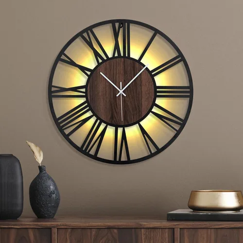 Miniatura 12 de Reloj de pared grande de 20 pulgadas de metal con voz y sensor de luz nocturna, luz en la oscuridad, silencioso, sin tictac, funciona con batería