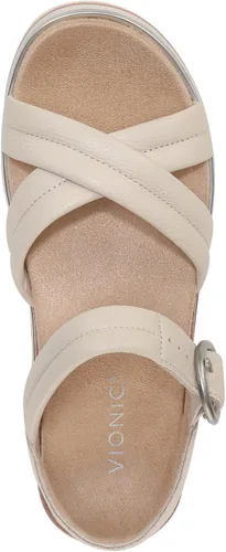 Miniatura 3 de Vionic Pheonix Reyna Slide Sandalias con correa ajustable para mujer, sandalias de plataforma de moda con soporte de arco ortopédico oculto, tallas