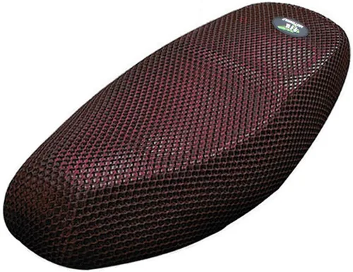 Funda de asiento AUTUT para motocicleta de malla Rojo