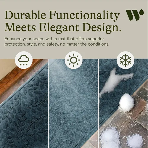 Miniatura 6 de WaterHog - Tapete de bienvenida para interiores/exteriores, 2' x 5', fabricado en Estados Unidos, duradero y resistente al agua, tapete atrapa
