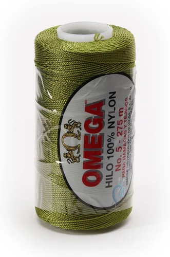 Miniatura 49 de Nylon NO.5 by Omega - Cuerda fuerte 100% nailon para ganchillo fino y manualidades - Color: 04 amarillo claro