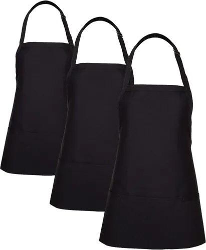 Miniatura 14 de Delantal ajustable unisex de 3 bolsillos con peto FAME® - F10 - para restaurantes, hogar, aficionados, chef, fiesta de pintura, jardinero, tienda