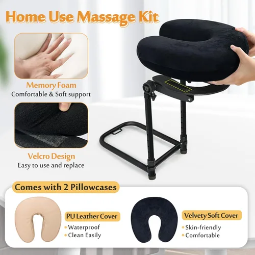 Miniatura 3 de AOSSA Reposacabezas de masaje para cama – Kit de masaje ajustable en la parte superior del colchón con cojín de cara hacia abajo, spa en casa