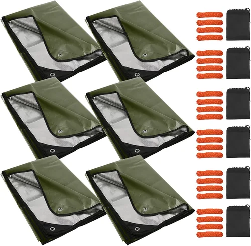 Miniatura 11 de RedSwing Manta de Supervivencia de Servicio Pesado, Lona Térmica de Emergencia Impermeable, Mantas Reflectantes Multiusos Aisladas para Todo Tipo