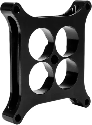 Miniatura 4 de X-AVION Alumimum Espaciador de Carburador Anodizado Negro 4150 de 1'' de Alto Orificio Cuadrado 4 Agujeros Espaciador de Carburador de Múltiple