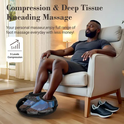 Miniatura 5 de CuPiLo Masajeador de Pies FSA con Calor y Control Remoto - Elegible para HSA, Masajeador de Pies para Fascitis Plantar y Neuropatía, Amasado