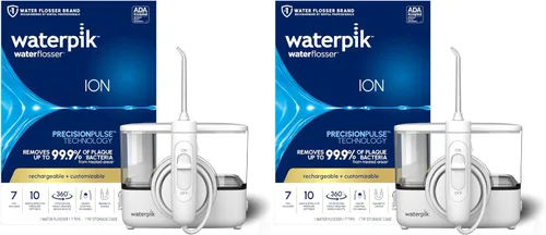 Miniatura 11 de Waterpik ION - Irrigador dental profesional, recargable y portátil para dientes, encías, aparatos ortopédicos, 10 ajustes, 7 puntas de irrigación