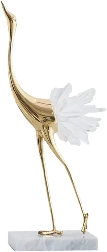 Miniatura 12 de suruim Acentos Decorativos Dorados, Estatuas de Pájaros de Latón Decoración Dorada para el Hogar Adornos Modernos de Cristal para Sala de Estar, Azul
