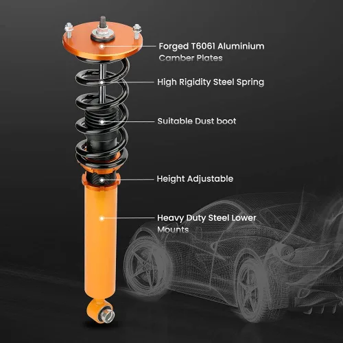 Miniatura 5 de maXpeedingrods Coilovers para Nissan Skyline 1993-1998 ECR33/ER33/HR33, kit de suspensión helicoidal ajustable en altura, amortiguador amortiguador