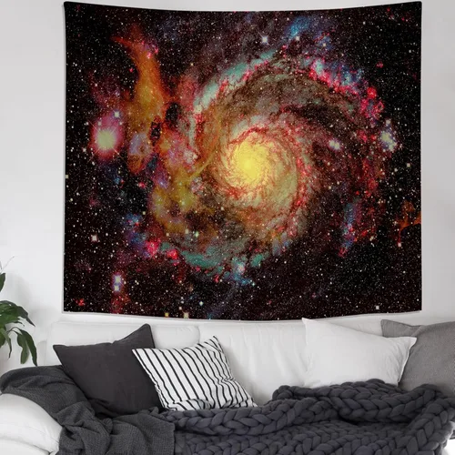 Miniatura 4 de PSYHILAR Tapiz de luz negra que brilla en la oscuridad UV del universo espacial Galaxy con luz negra para adultos (79 x 59 pulgadas)