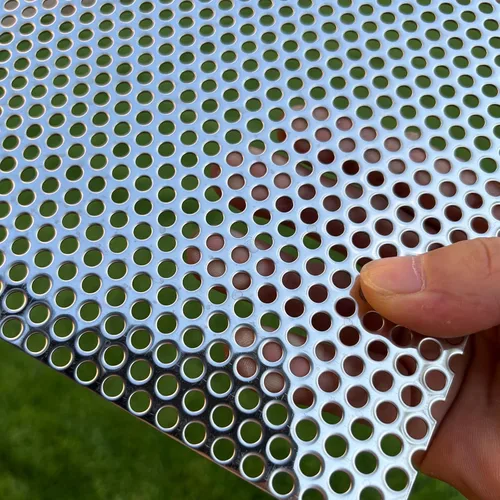 Miniatura 12 de Hojas de metal perforadas - Hojas expandidas y perforadas - Hoja de acero inoxidable perforada - 20GA agujero de 0.2" (aproximadamente 5mm) 11.8" X