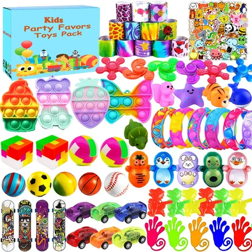 YOAUSHY 120 piezas de rellenos de huevos de Pascua para niños, juguetes de caja del tesoro para el aula, juguetes a granel, rellenos de bolsas de