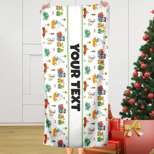 Miniatura 13 de Toalla de baño o playa personalizada para niños, unicornios rosas, nombre/texto personalizado, secado rápido/absorbente para baño de niños, regalo