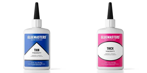 Paquete № 2-2 oz Adhesivo de viscosidad gruesa y fina para plástico, madera y manualidades de bricolaje