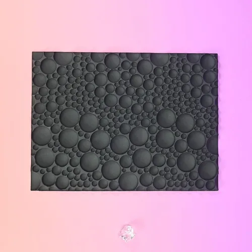 Miniatura 5 de mostsom Molde de silicona para pastel de encaje para fondant y chocolate, decoración de burbujas redondas en relieve, herramientas de horneado