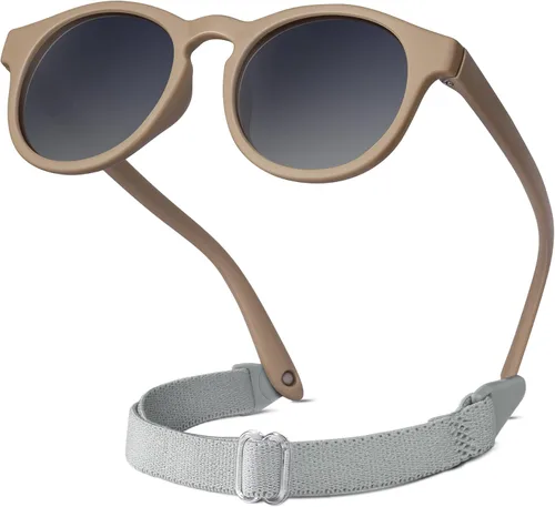 Miniatura 20 de RIVBOS Gafas de sol para bebés niños y niñas con correa UV400 polarizadas flexibles para niños pequeños, bebés y recién nacidos (0-24 meses) RBK0231