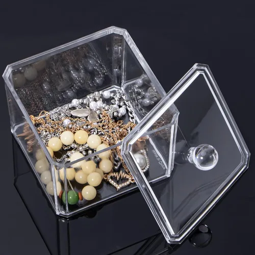 Miniatura 9 de Organizador de cajones de plástico, almacenamiento y organizador de escritorio de tocador de acrílico transparente, contenedor de almacenamiento