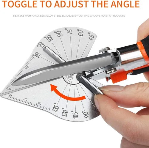Miniatura 3 de SK5 - Cuchilla de repuesto para tijeras angulares de acero, tijeras angulares multifuncionales, cortador de inglete de 3 piezas para cortes de 45 a