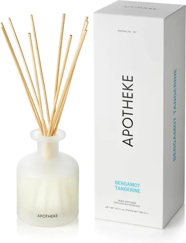 Miniatura 10 de Apoteke Difusor de Aroma Esencial con Varillas de Ratán de Lujo para el Hogar, Menta Silvestre y Hiedra - 6.7 Fl Oz de Aceite Esencial