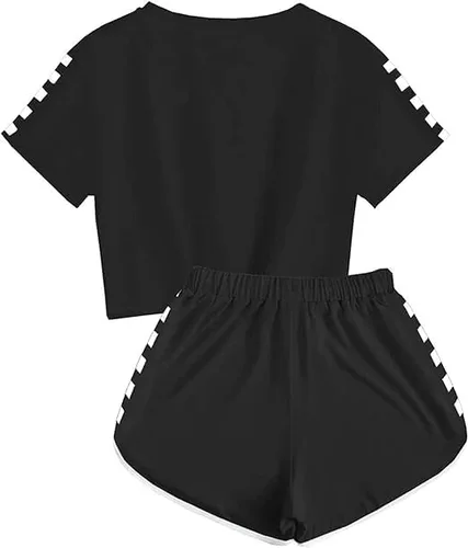 Miniatura 2 de LARUTGPI Conjunto de camisa para mujer, conjunto de pantalones cortos para niñas